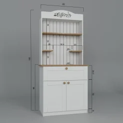 Aamiaiskaappi/kahvipiste Linento Furniture Lucas 7