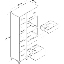 Aamiaiskaappi Linento Furniture JE112 - 2958 valkoinen
