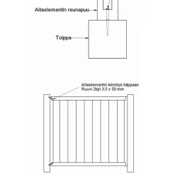 Aitaelementti Lehto A07R 1200x800 mm vinoristikko ruskea