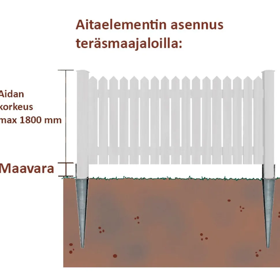 Aitaelementti Moderni 2000x1000 mm puu pohjamaalattu