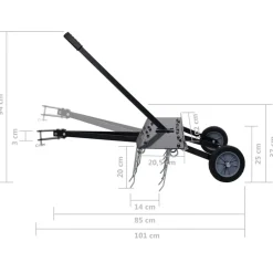 Ajettavan ruohonleikkurin hara 100 cm (47891)