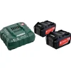 Akku ja laturi Metabo 18V 2x5.2 Ah ASC 30-36V
