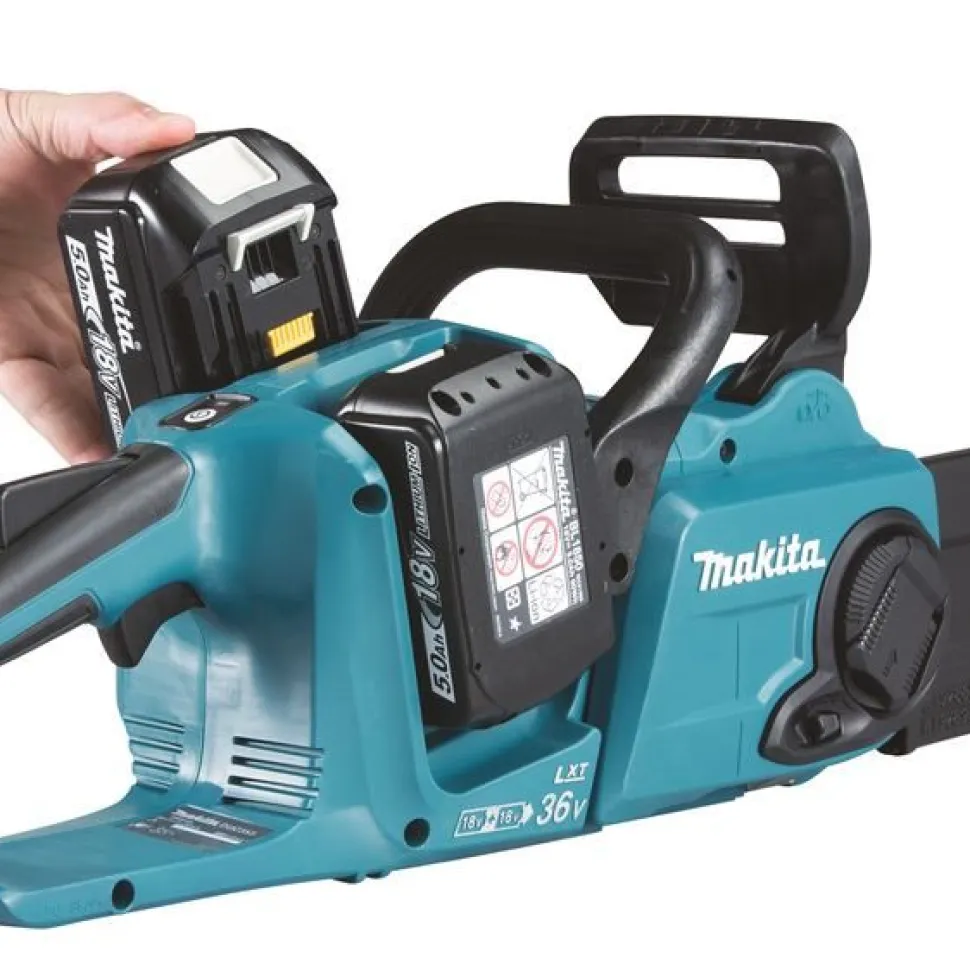 Akkuketjusaha Makita LXT DUC303PT2 2x18V 2x5,0 Ah akuilla