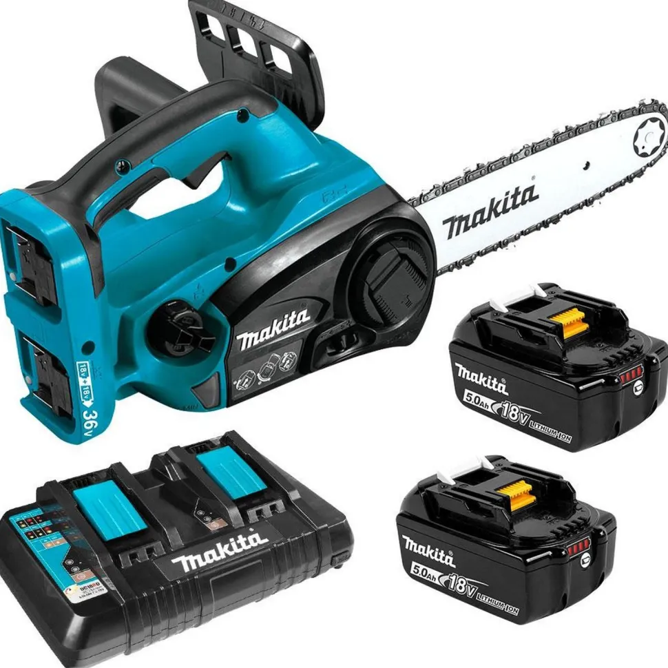Akkuketjusaha Makita LXT DUC302PT2 12" 2x18V 2x5,0 Ah akuilla