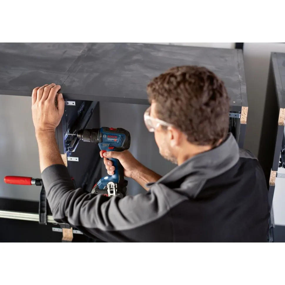 Akkukonesarja Bosch Professional GDR 18V-200 + GSR 18V-55, 2x4,0 Ah akuilla + L-Case