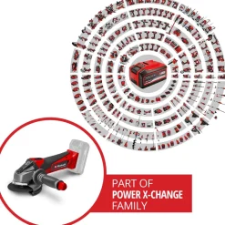 Akkukulmahiomakone Einhell Power X-Change TE-AG 18 Li Solo 18V ilman akkua