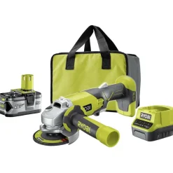 Akkukulmahiomakone Ryobi ONE+ R18AG-140S 18V 4,0 Ah akulla
