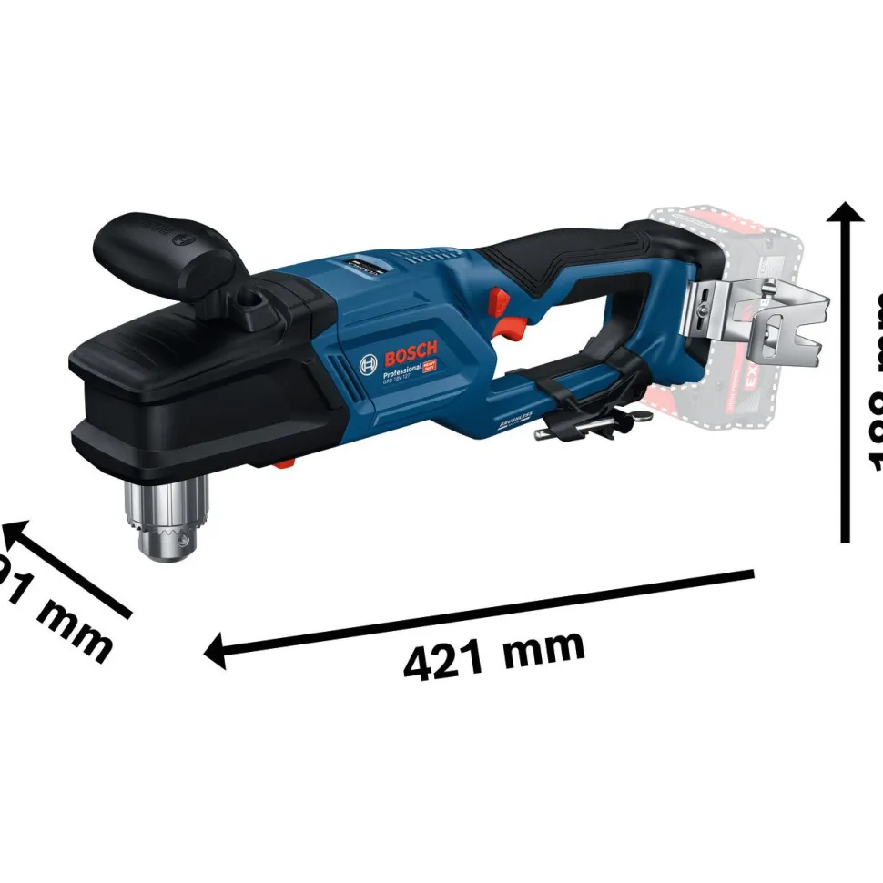 Akkukulmaporakone Bosch Professional GRD 18V-127 Solo 18V ilman akkua