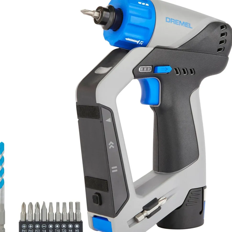 Akkumonitoimiporakone Dremel Blueprint DD12V-S1 linjalaser + rakenneilmaisin 12V 2,0Ah akulla
