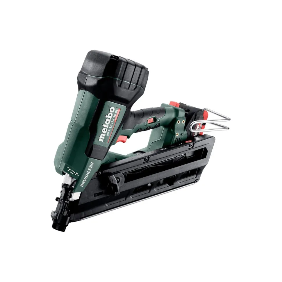 Akkunaulain Metabo NFR 18 LTX 90 BL sisältää 2 x 4.0Ah akut ja laturin
