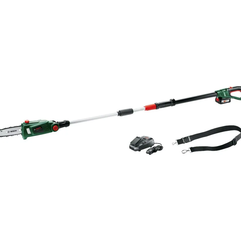 Akkuoksasaha Bosch UniversalChainPole 18 18V 2,5 Ah akulla
