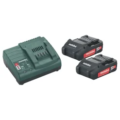 Akkupaketti Metabo 18V 2x2.0 Ah laturilla SC 30