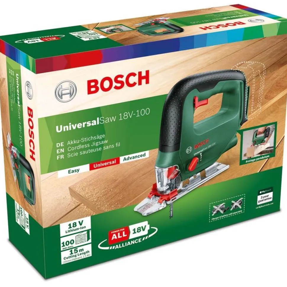 Akkupistosaha Bosch UniversalSaw 18-100 Solo 18V ilman akkua