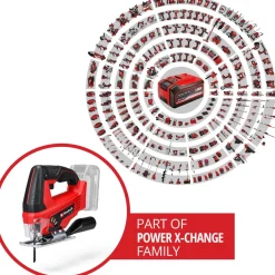 Akkupistosaha Einhell Power X-Change TC-JS 18 Li Solo 18V ilman akkua