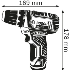 Akkuporakone Bosch Professional GSR 12V-15 12V 2x2,0 Ah akuilla + Bag