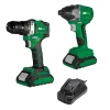 Akkuporakone + iskuruuvinväännin Voltgear Plus 20V 2x2,0 Ah akuilla
