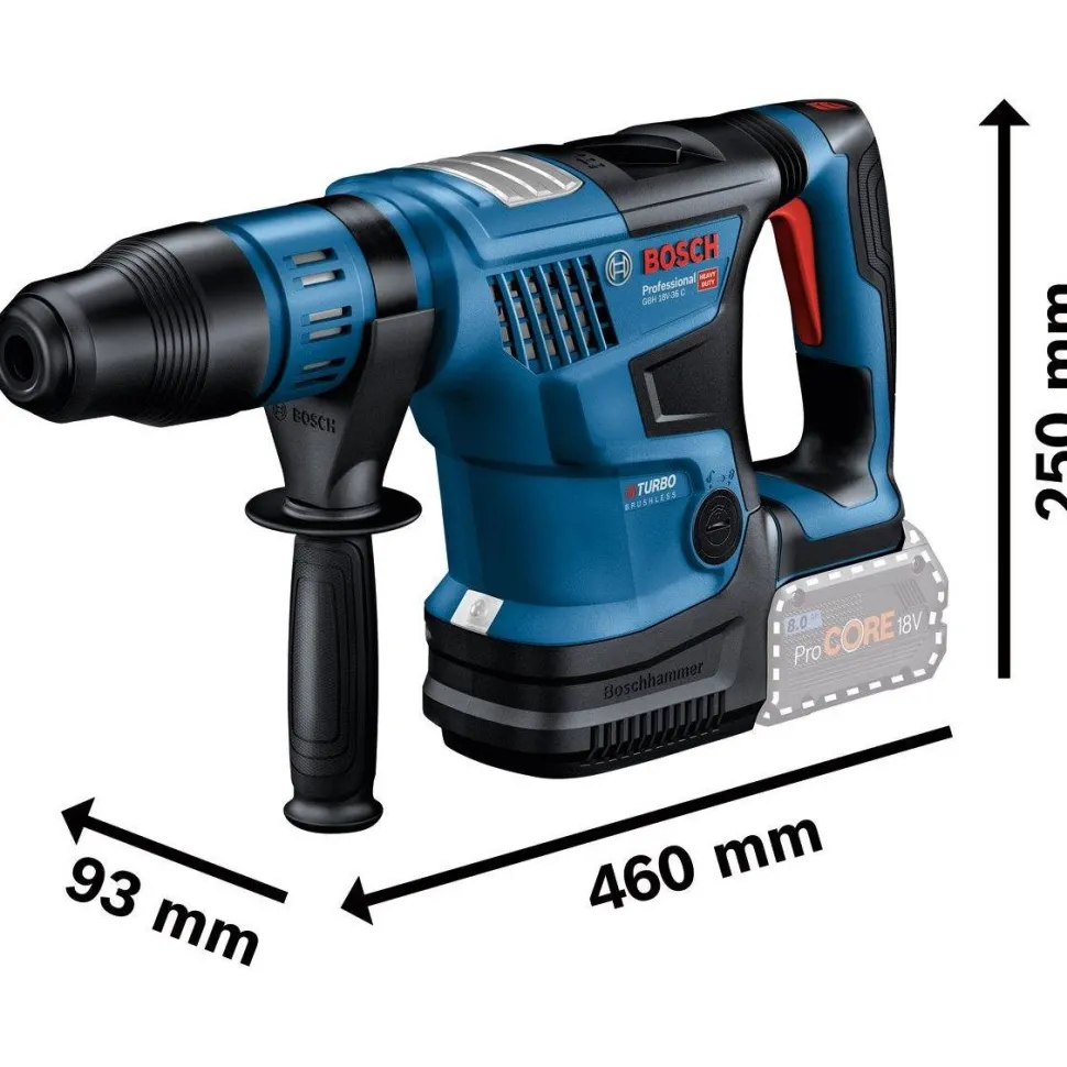 Akkuporavasara Bosch Professional GBH 18V-36 C Solo SDS-Max ilman akkua + case