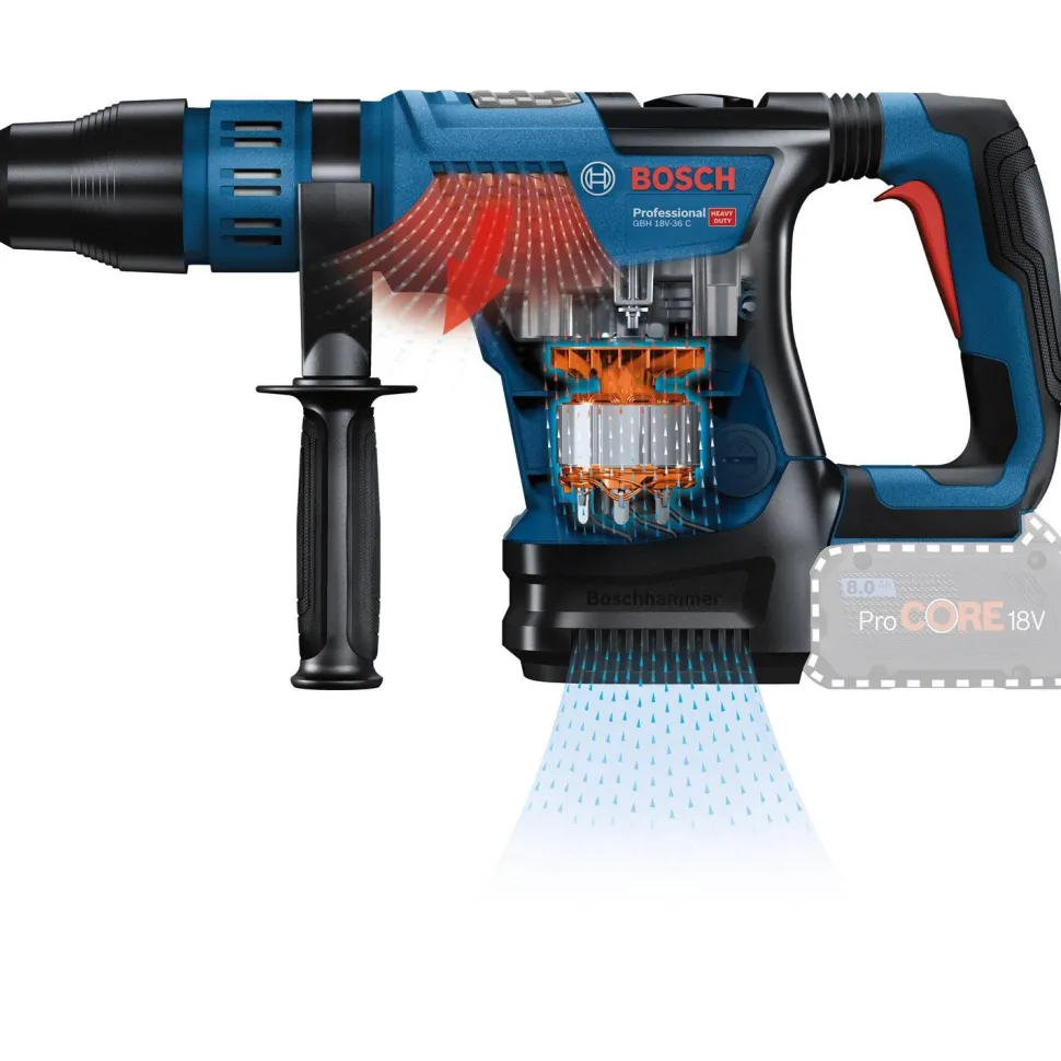 Akkuporavasara Bosch Professional GBH 18V-36 C Solo SDS-Max ilman akkua + case