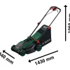 Akkuruohonleikkuri Bosch Rotak 18V2-38 2x18V 2x4,0 Ah akuilla