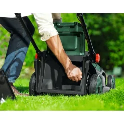 Akkuruohonleikkuri Bosch Rotak 18V2-38 2x18V 2x4,0 Ah akuilla