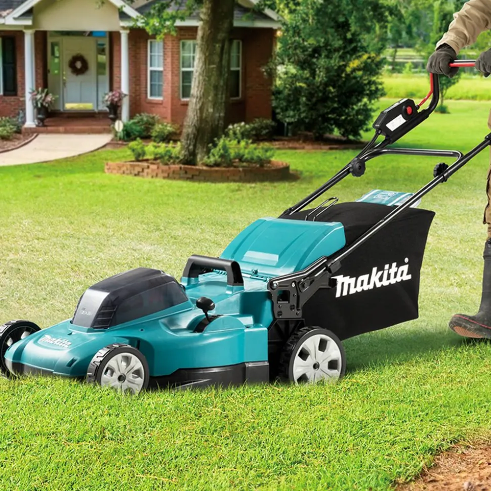 Akkuruohonleikkuri Makita LXT DLM538PG2 2x18V 2x6,0Ah akuilla