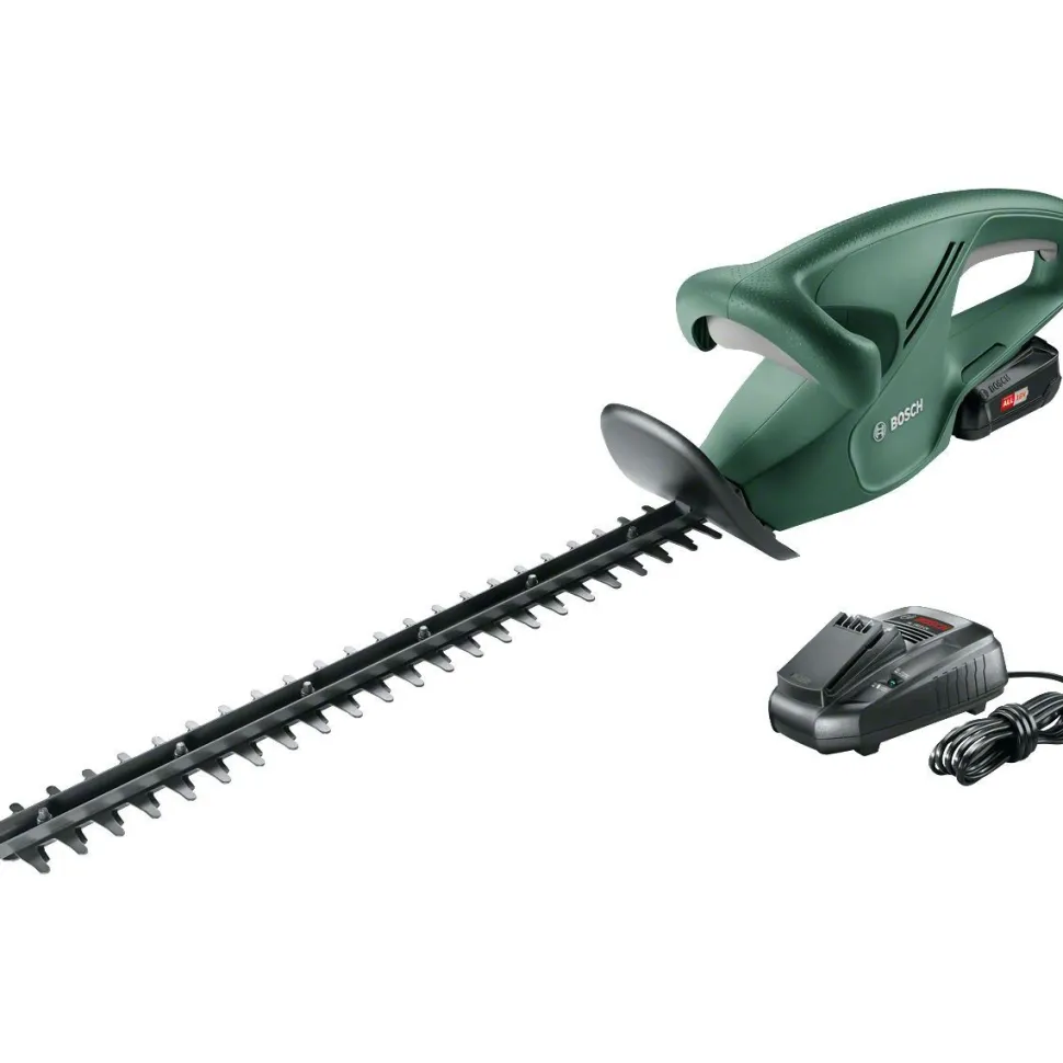 Akkutrimmeri + pensasleikkuri Bosch EasyHedgeCut 18-45 + EasyGrassCut 18-26 2,0 Ah akulla