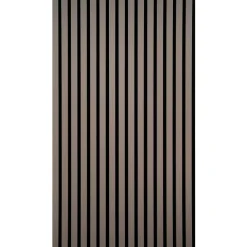Akustiikkalevy Fog&Venø By Venø, 20x600x2400mm, mdf, hiekanvärinen, musta huopa