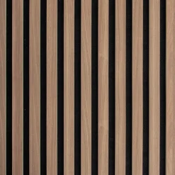 Akustiikkalevy/rimapaneeli Ewona RoughCut, 16x600x2700mm, vaalea pähkinä