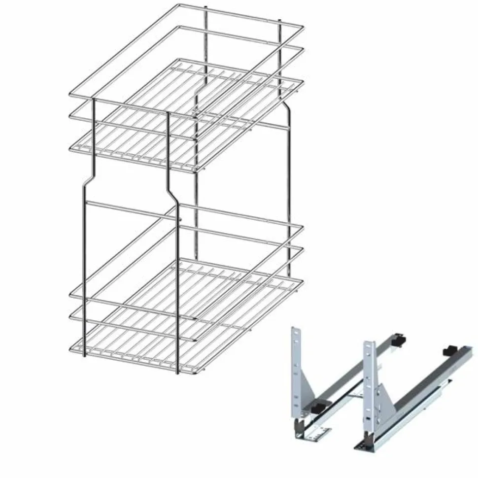 Alakaapin patavaunu Grip Multi 2-tasoa kromi eri kokoja