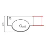 Allaskaappi altaalla Bathco Furniture Tacna 50cm valkoinen/puu