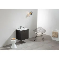 Allaskaappi pesualtaalla Bathlife Fröjd 620x470x600cm mattamusta