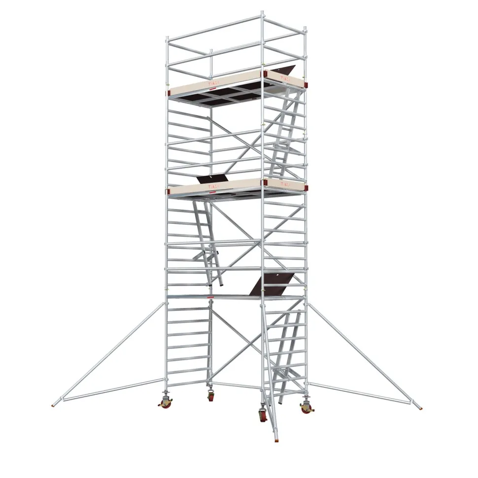 Alumiiniteline Tikli Jumbo 9900-6P, tasokorkeus 6.5m, 250x135cm
