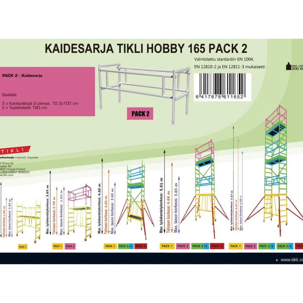 Asennusteline Tikli Hobby Pack2 kaidesarja