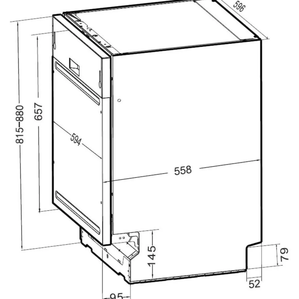 Astianpesukone Indesit IN2IE13CNO8, integroitava, 59.6cm