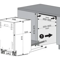 Astianpesukone Kluge KVD4610P, 45cm, integroitava