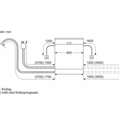 Astianpesukone Siemens SN45ZS08CE, tason alle, 60cm, teräs