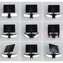Aurinkokennoseinävalaisin Paulmann Sonlig 286x137mm USB-ladattava hämäräohjattu liiketunnistin IR IP65 3000K 2x9W 2x1100lm antrasiitti