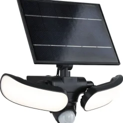 Aurinkokennoseinävalaisin Paulmann Sonlig 286x137mm USB-ladattava hämäräohjattu liiketunnistin IR IP65 3000K 2x9W 2x1100lm antrasiitti