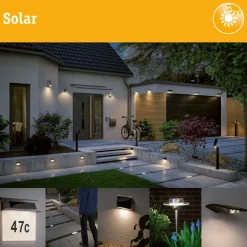 Aurinkokennovalosarja Paulmann Solar Soala IP44 3000K 1lm/m musta