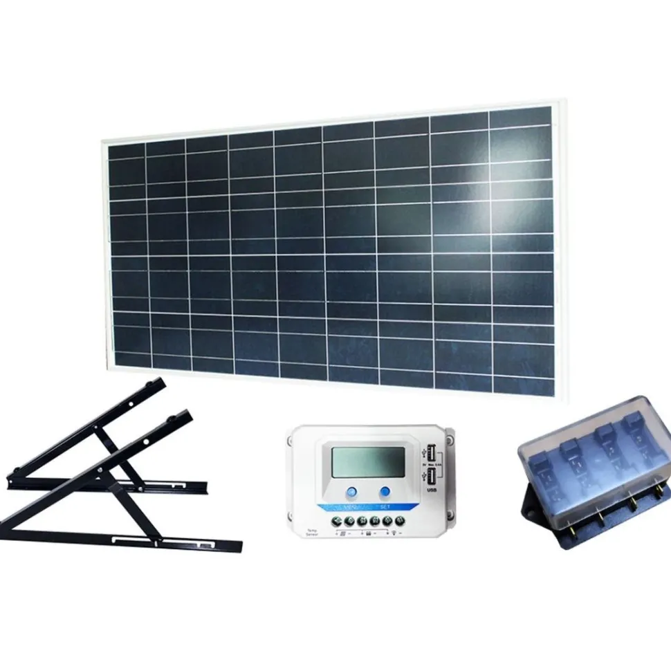 Aurinkopaneelisetti mökille Bright Solar 160 W 20A säätimellä
