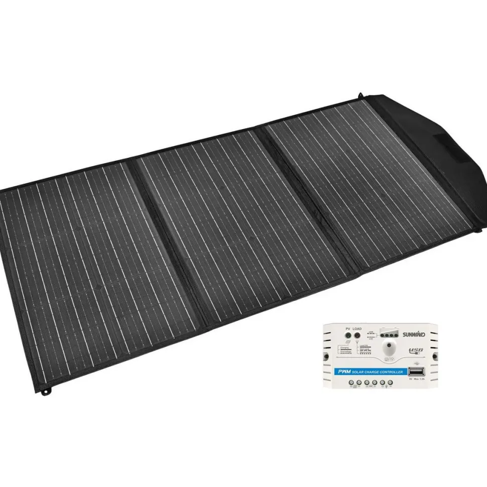 Aurinkopaneeli Sunwind Solveig Fold Caravan/Vene 135W sis. Säädin