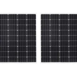 Aurinkopaneelit 2kpl, 100 W, yksikiteinen alumiini ja turvalasi