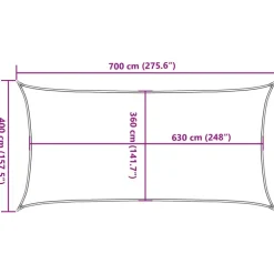Aurinkopurje, 160 g/m² HDPE, eri värejä ja kokoja (16419)