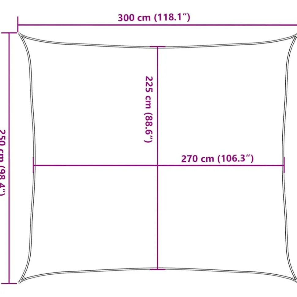 Aurinkopurje, 160 g/m² HDPE, eri värejä ja kokoja (16419)