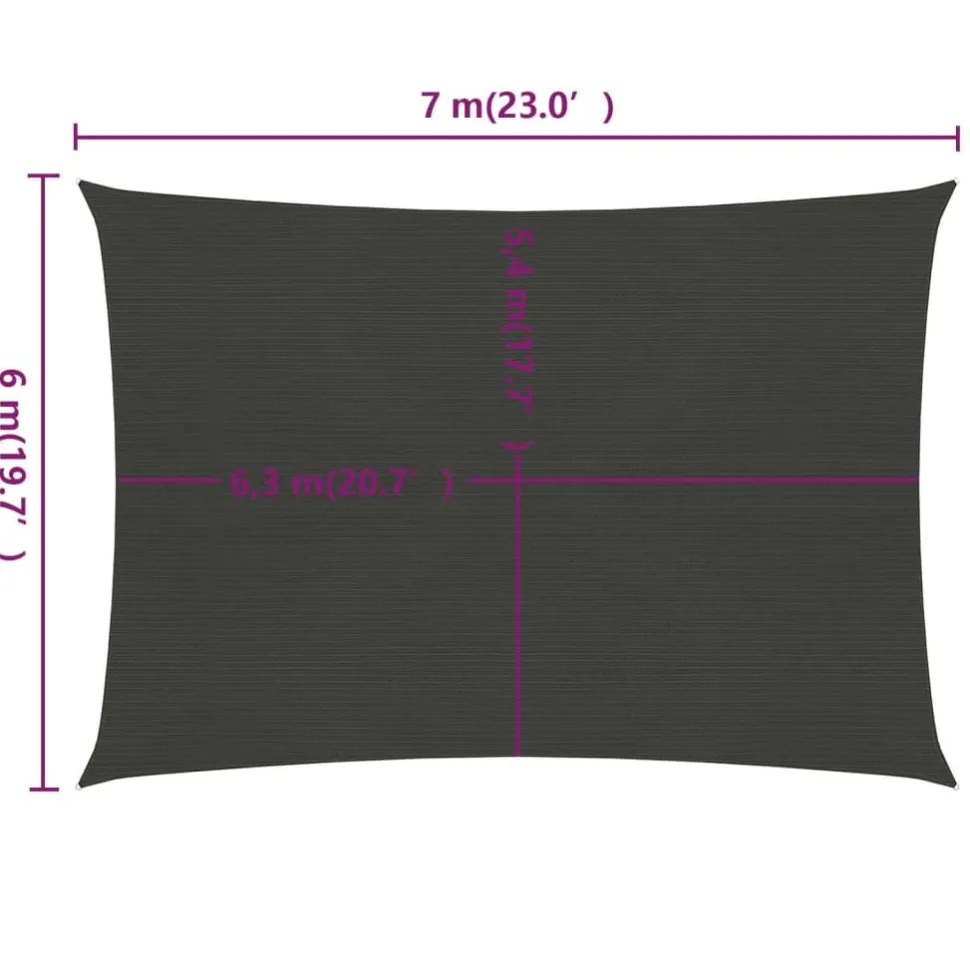 Aurinkopurje suorakulma, HDPE, 160g/m², eri kokoja ja värejä