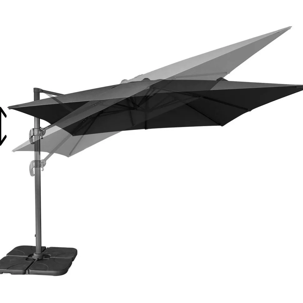 Aurinkovarjo House Nordic Baza, 295x295cm, musta