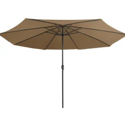 Aurinkovarjo metallirunko 400 cm harmaanruskea