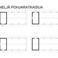 Autokatoksen runkopaketti Timburg, yhden auton avoin katos ja varasto, kerrosala 11 m²