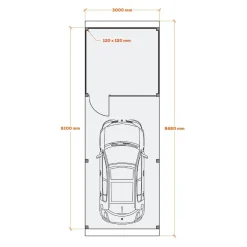 Autokatos Holzbrüder Ralf 42m2, kantavuus 250 kg/m²