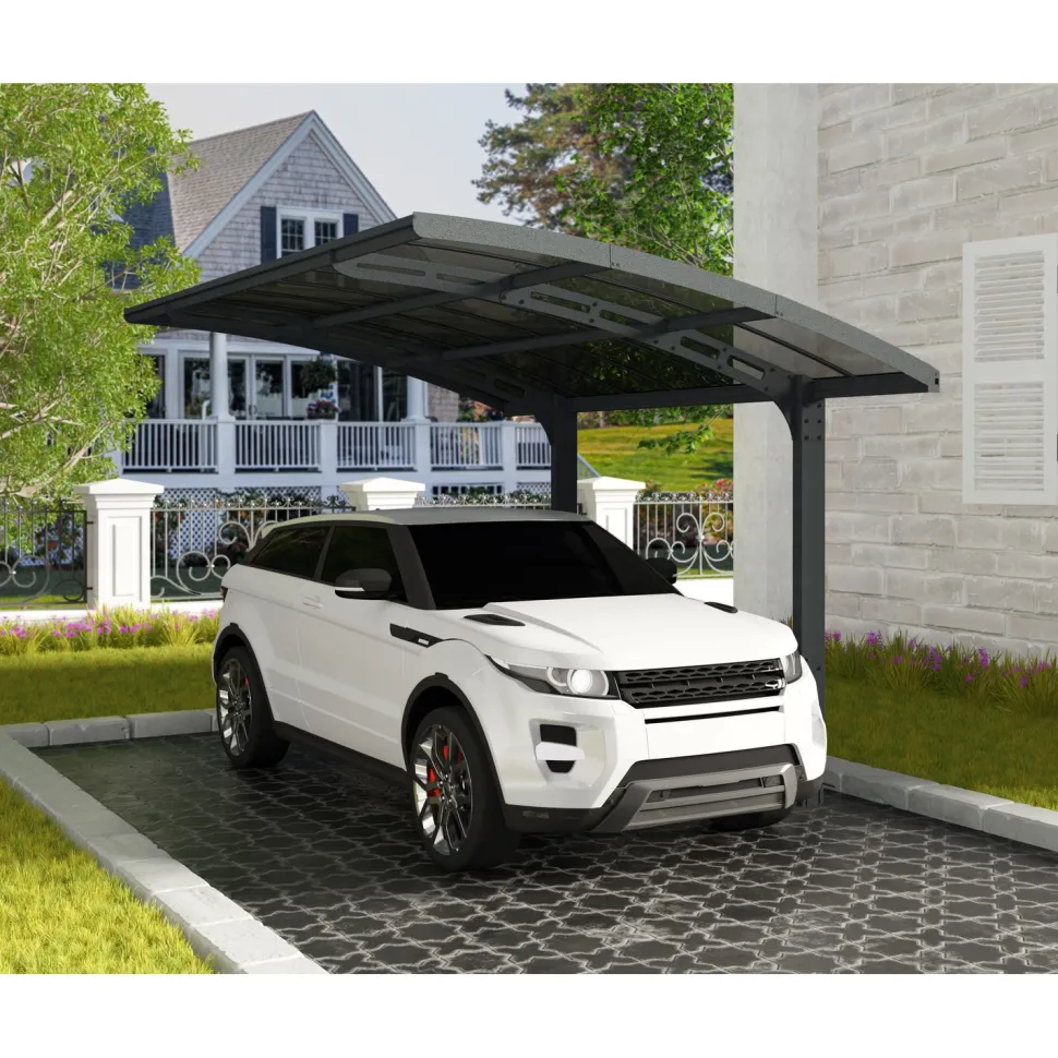 Autokatos Palram-Canopia Arizona Breeze, 13.8m², yhdelle autolle, tummanharmaa/harmaa